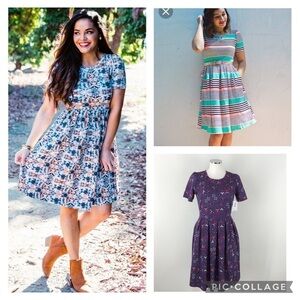 LuLaRoe Amelia Short Sleeve Dress with pockets women’s size large